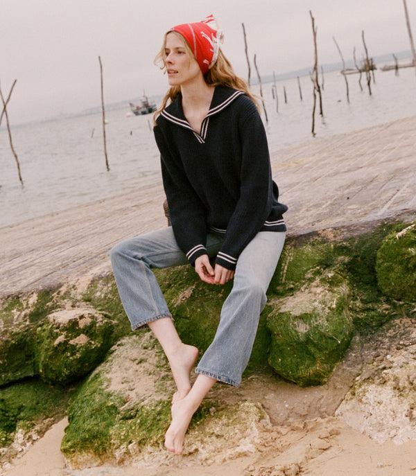 Dôen VOYAGE SWEATER DEEP NAVY