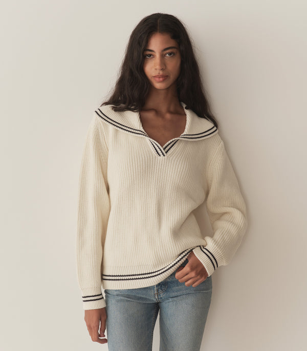 dôen VOYAGE SWEATER DEEP NAVY