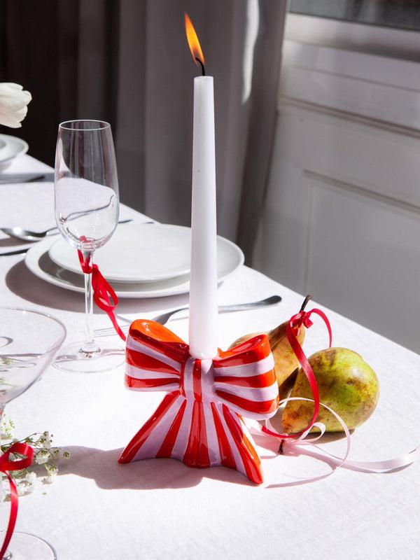 Doiy Bow Candle Holder Large