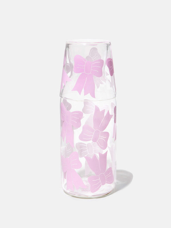 Doiy Bow Jar & Glass