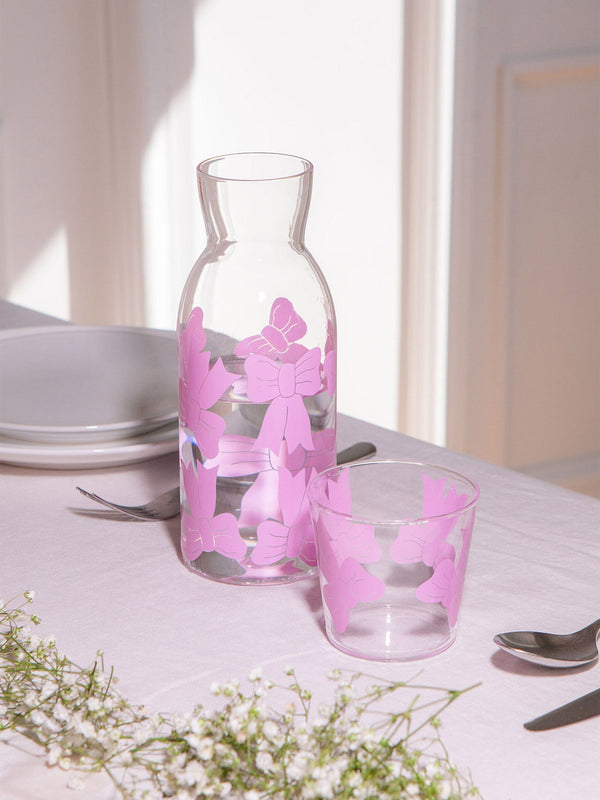 Doiy Bow Jar & Glass