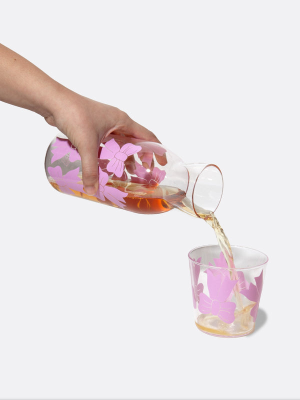 Doiy Bow Jar & Glass