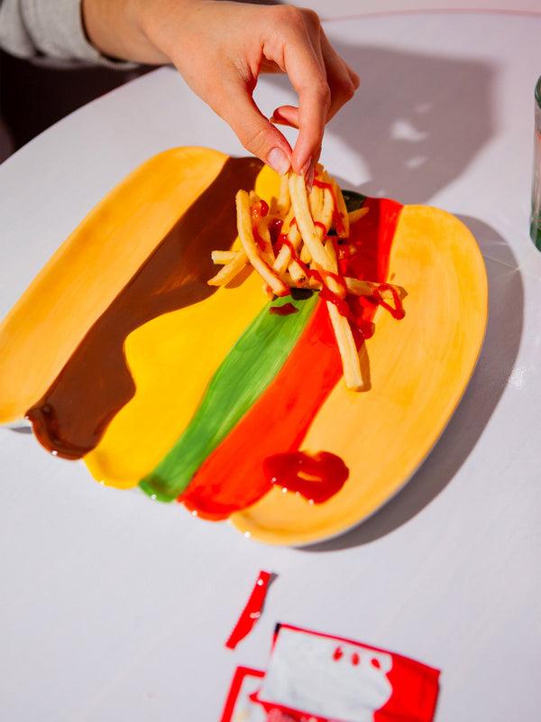 Doiy Fast Food Plate Burger