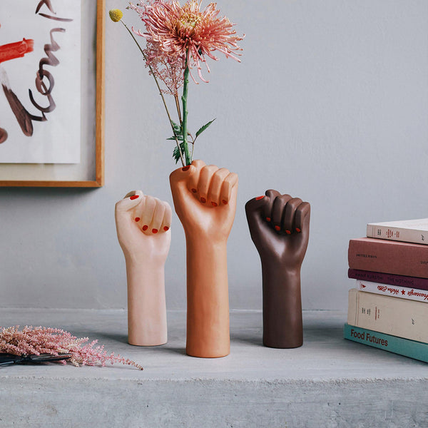 Doiy Girl Power Vase White