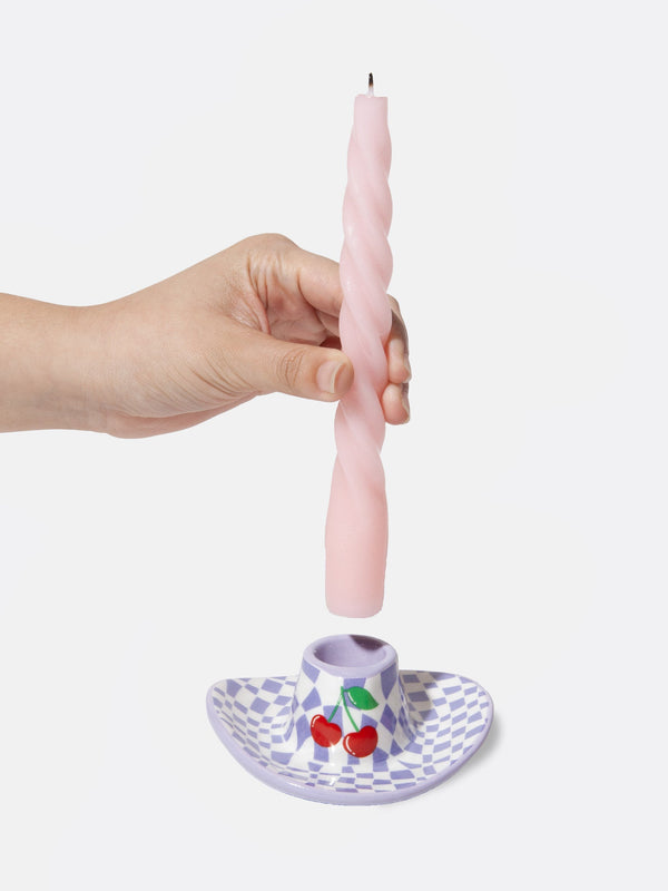 Doiy Rodeo Cowboy Hat Candle Holder Lilac