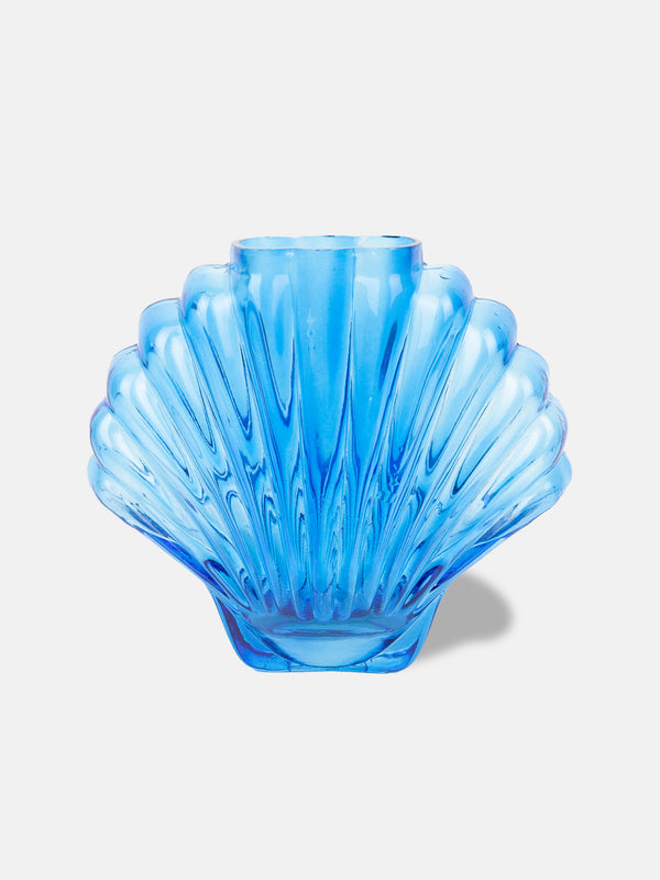 Doiy Seashell Vase Blue