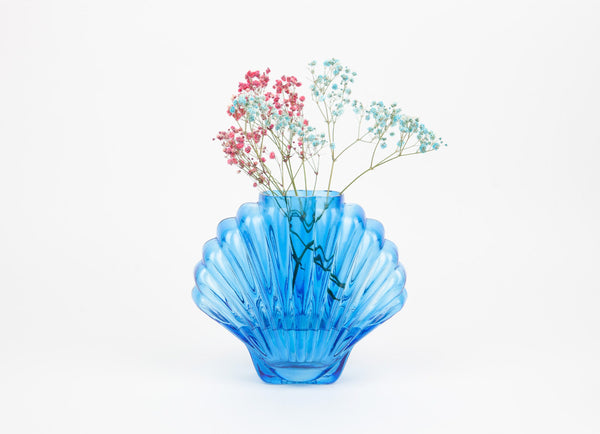 Doiy Seashell Vase Blue