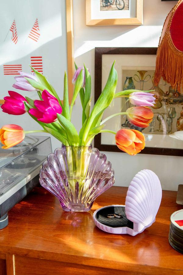 Doiy Seashell Vase Lilac