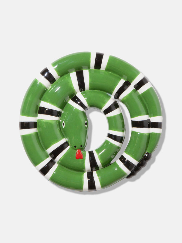 doiy Snake Trivet Green