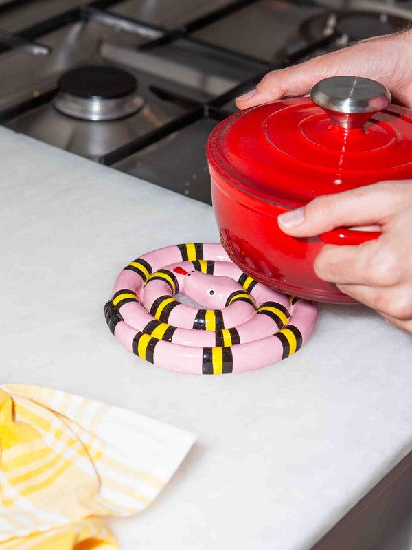 Doiy Snake Trivet Pink