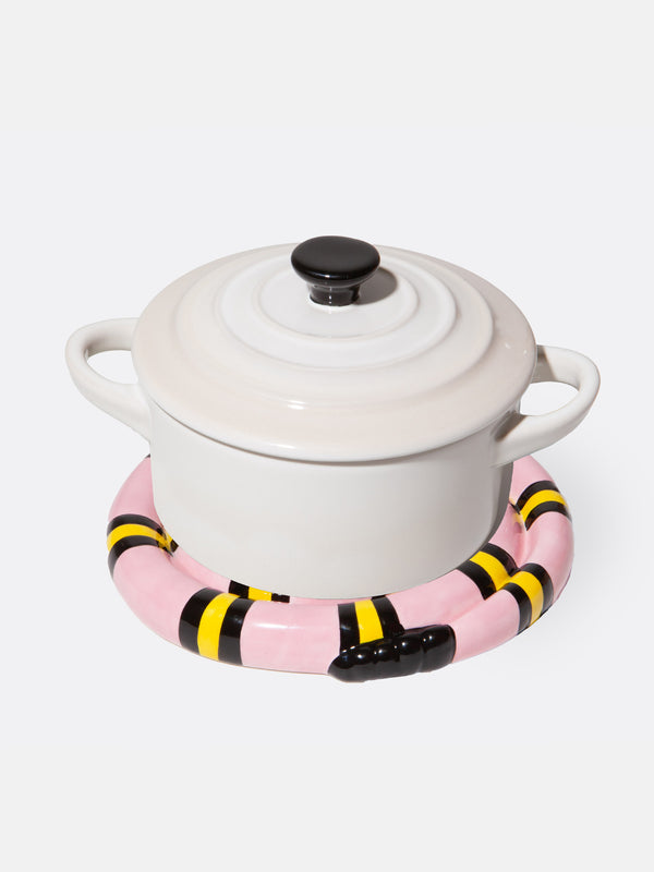 Doiy Snake Trivet Pink