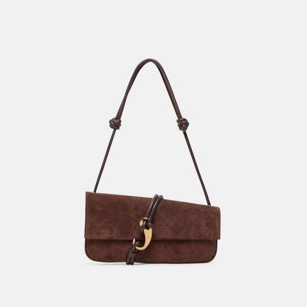 Dolce Vita Alice Shoulder Bag Chocolate Suede CHOCOLATE SUEDE
