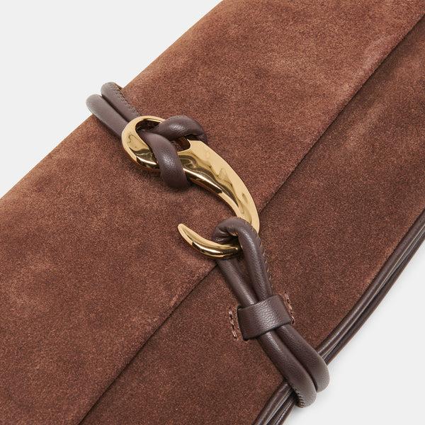 Dolce Vita Alice Shoulder Bag Chocolate Suede CHOCOLATE SUEDE