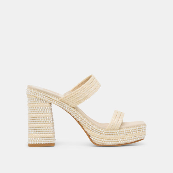 Dolce Vita Aliya Pearl Heels Vanilla Raffia VANILLA RAFFIA