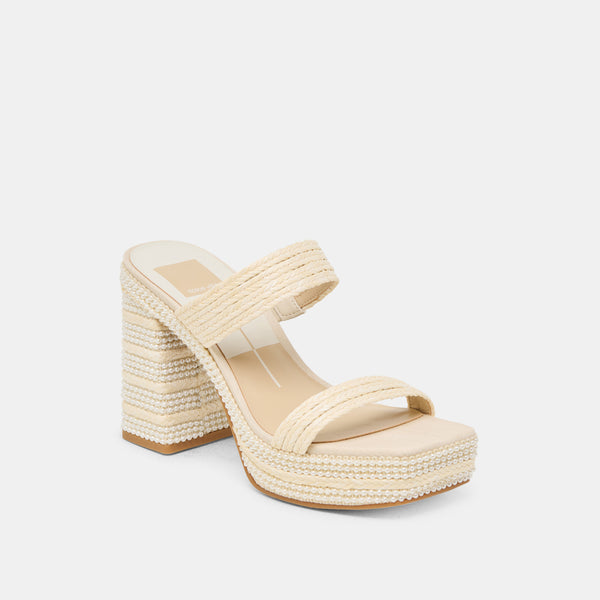 Dolce Vita Aliya Pearl Heels Vanilla Raffia VANILLA RAFFIA