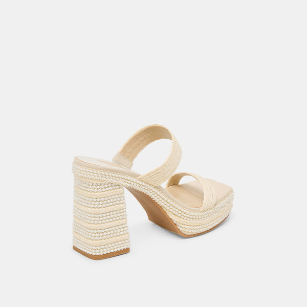 Dolce Vita Aliya Pearl Heels Vanilla Raffia VANILLA RAFFIA