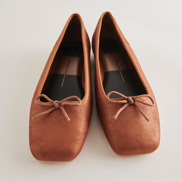 Dolce Vita Anisa Ballet Flats Copper Metallic Suede COPPER METALLIC SUEDE