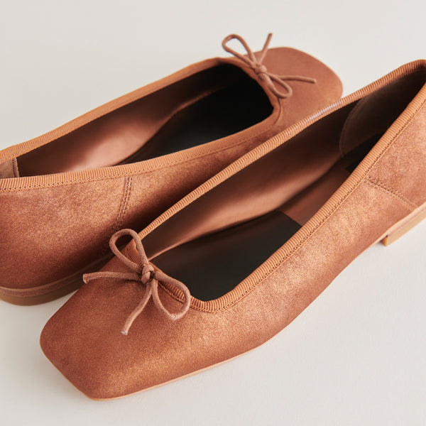 dolce vita Anisa Ballet Flats Copper Metallic Suede COPPER METALLIC SUEDE