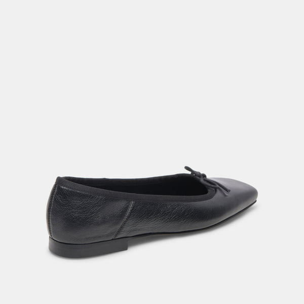 Dolce Vita Anisa Wide Ballet Flats Black Leather BLACK LEATHER