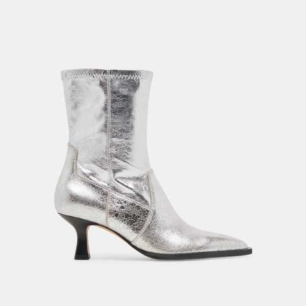 Dolce Vita Arya Boots Silver Distressed Leather SILVER DISTRESSED LEATHER