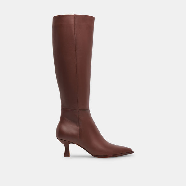 dolce vita Auggie Extra Wide Calf Boots Chocolate Leather CHOCOLATE LEATHER dolce vita Auggie Extra Wide Calf Boots Chocolate Leather CHOCOLATE LEATHER