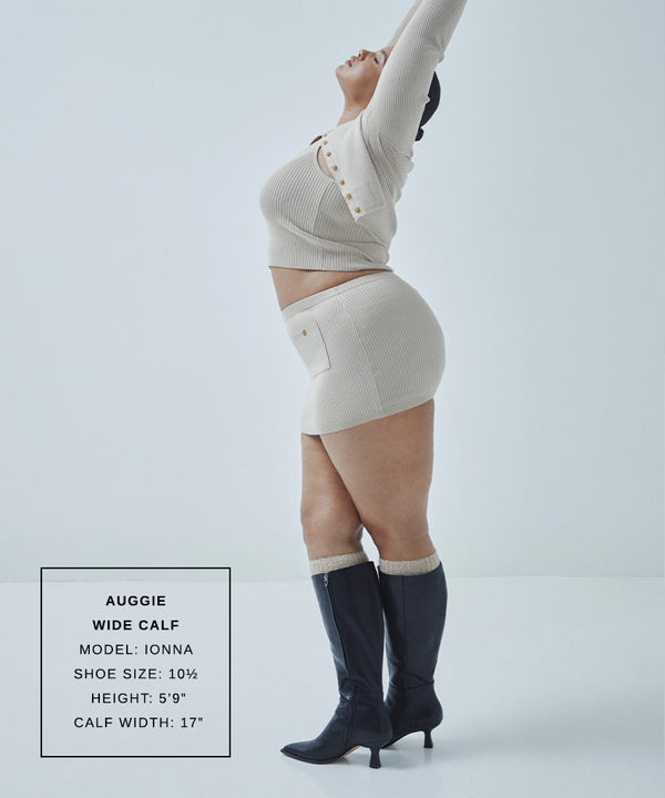 Dolce Vita Auggie Wide Calf Boots Black Leather BLACK LEATHER