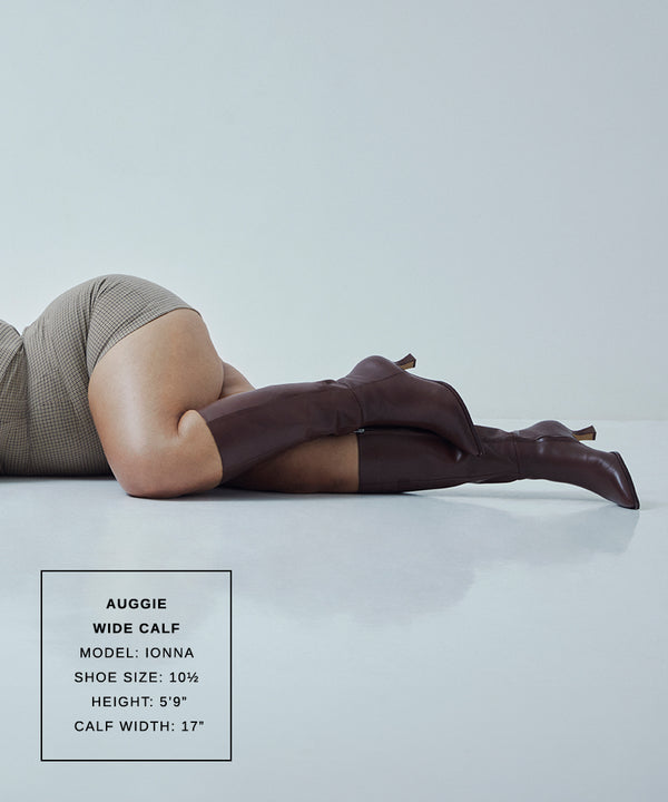 Dolce Vita Auggie Wide Calf Boots Chocolate Leather CHOCOLATE LEATHER