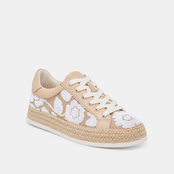 Dolce Vita Azalia Sneakers Natural Multi Floral Sequin NATURAL MULTI FLORAL SEQUIN