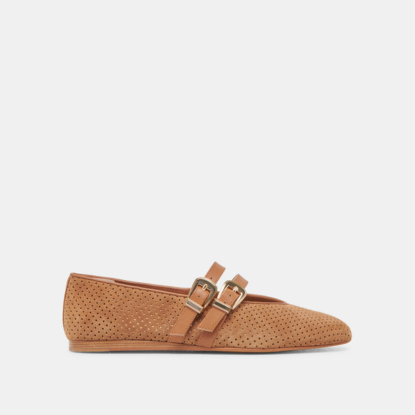 dolce vita Baylee Ballet Flats Pecan Perforated Suede PECAN PERFORATED SUEDE