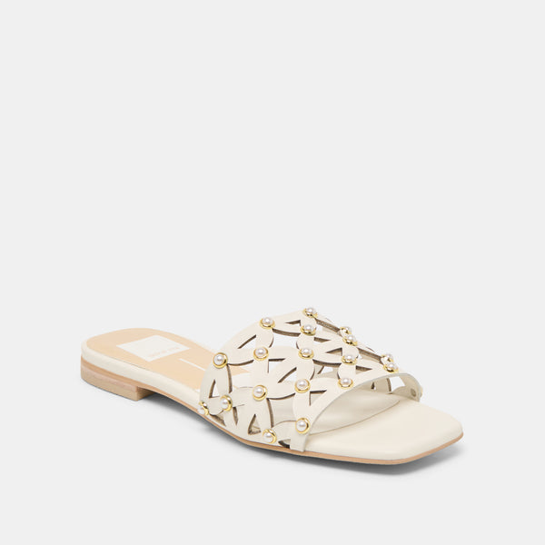 Dolce Vita Berrit Sandals White Leather WHITE LEATHER