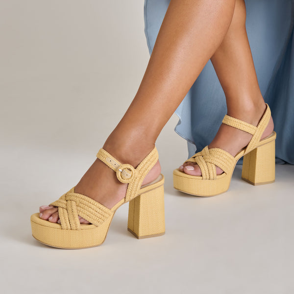 Dolce Vita Bety Heels Lt Natural Woven Raffia LT NATURAL WOVEN RAFFIA