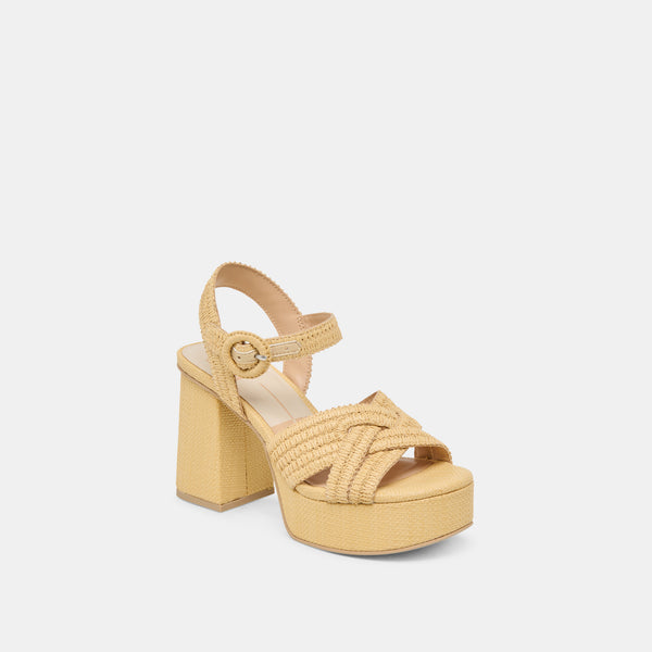 Dolce Vita Bety Heels Lt Natural Woven Raffia LT NATURAL WOVEN RAFFIA