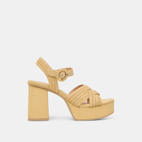 dolce vita Bety Heels Lt Natural Woven Raffia LT NATURAL WOVEN RAFFIA