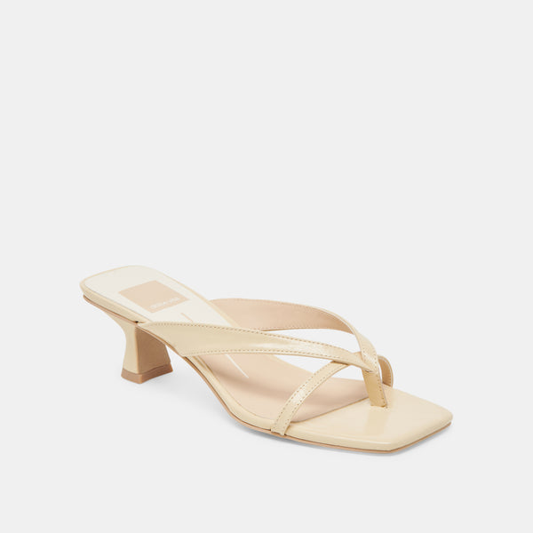 Dolce Vita Brevel Wide Heels Light Yellow Leather LIGHT YELLOW LEATHER