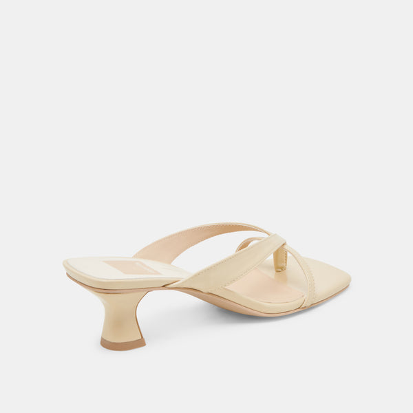Dolce Vita Brevel Wide Heels Light Yellow Leather LIGHT YELLOW LEATHER