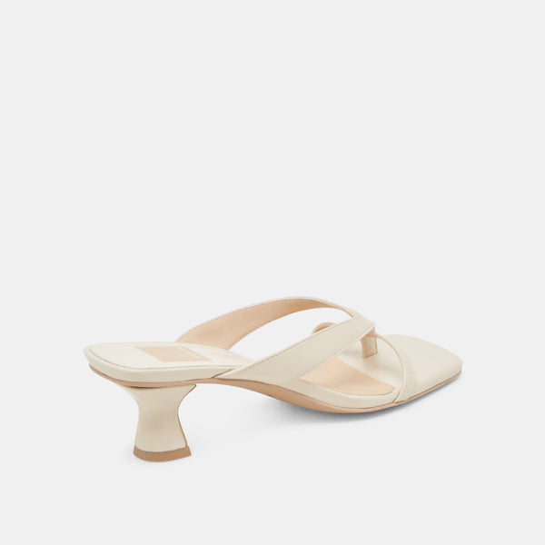 Dolce Vita Brevel Wide Heels Off White Leather OFF WHITE LEATHER