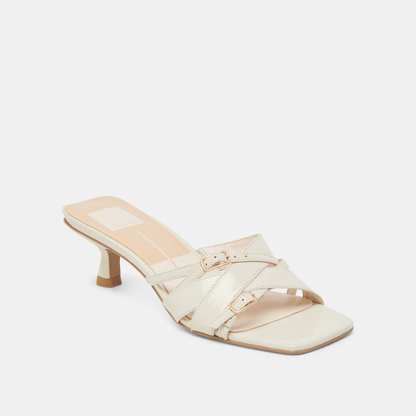 Dolce Vita Bryant Heels Ivory Crinkle Patent IVORY CRINKLE PATENT