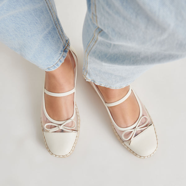 Dolce Vita Cambre Ballet Flats White Mesh WHITE MESH