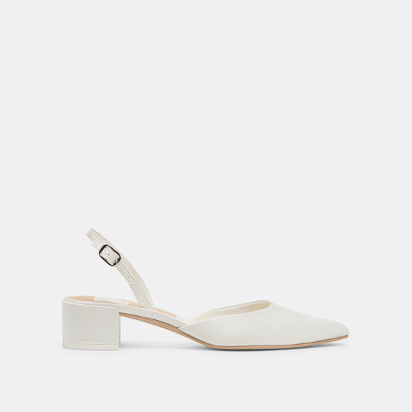 dolce Vita Carel Heels True White Satin TRUE WHITE SATIN