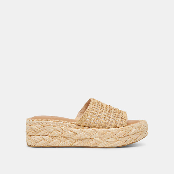 Dolce Vita Chavi Mesh Sandals Natural Woven Raffia NATURAL WOVEN RAFFIA