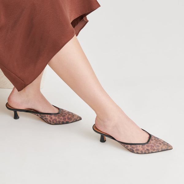 Dolce Vita Cleo Heels Dk Leopard Mesh DK LEOPARD MESH