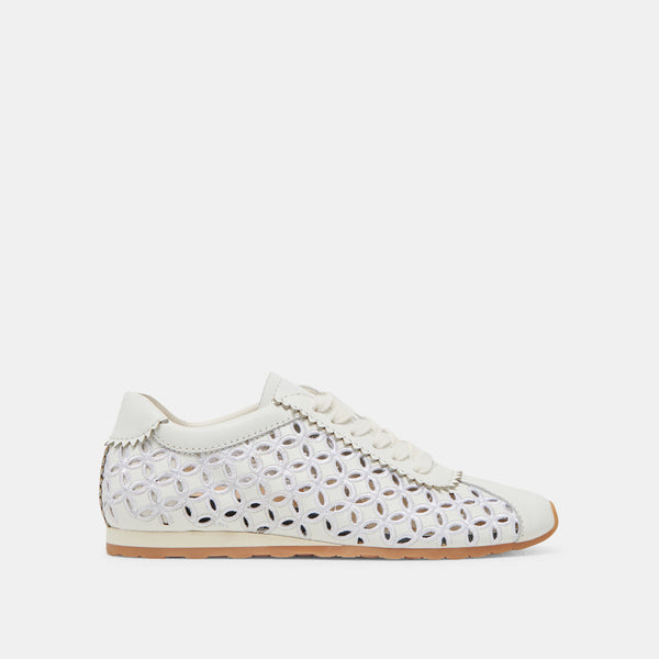 Dolce Vita Danie Eyelet Perf Sneakers True White Leather TRUE WHITE LEATHER