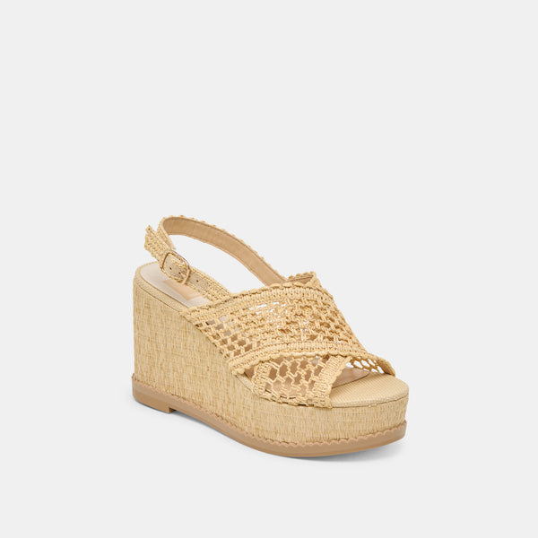Dolce Vita Dexler Wedges Lt Natural Woven Raffia LT NATURAL WOVEN RAFFIA