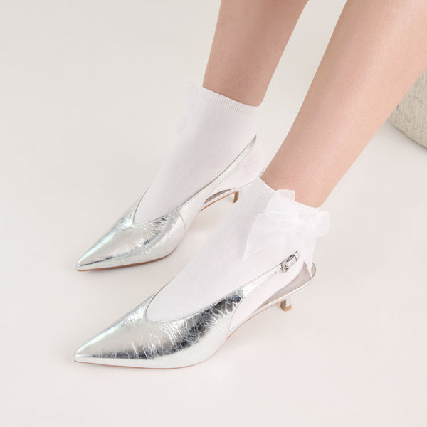 Dolce Vita Bow Anklet Socks White WHITE