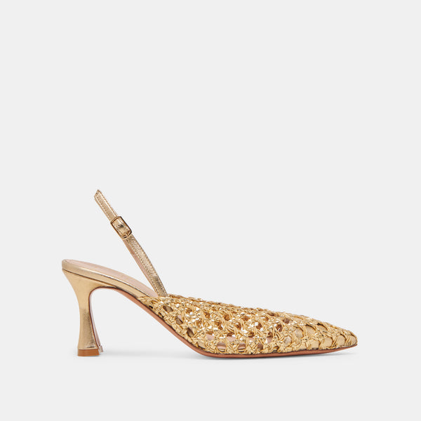Dolce Vita Gloria Heels Gold Woven GOLD WOVEN