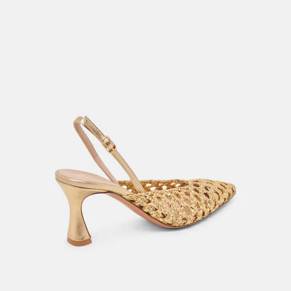 Dolce Vita Gloria Heels Gold Woven GOLD WOVEN