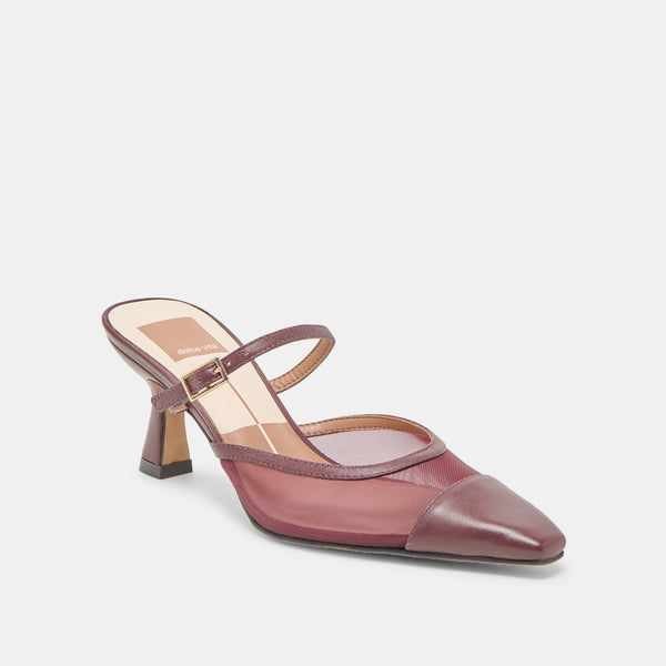 Dolce Vita Loyd Heels Burgundy Mesh BURGUNDY MESH