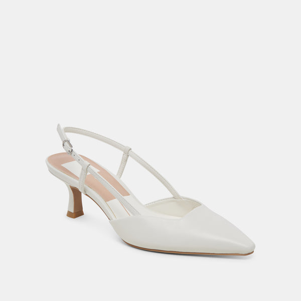 Dolce Vita Odela Heels White Leather WHITE LEATHER