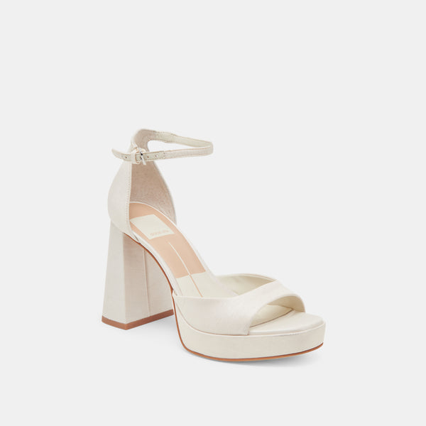 Dolce Vita Pandro Heels White Satin WHITE SATIN