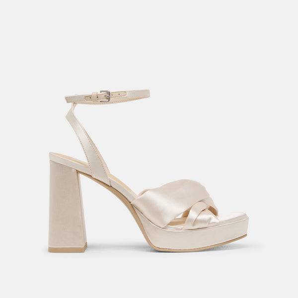 Dolce Vita Parlo Heels Ivory Satin IVORY SATIN